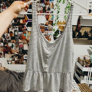 black and white stripped tank